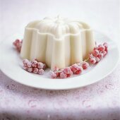 Panna cotta with candied redcurrants
