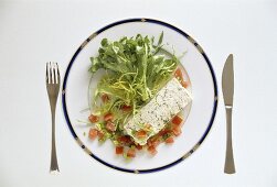 Fish terrine with salad and tomato vinaigrette