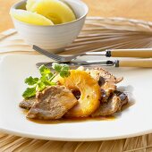 Pork fillet with pineapple slices (Thailand)