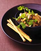 Lamb and apple stew with cinnamon and chick-peas