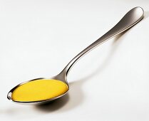 Curry sauce on a spoon