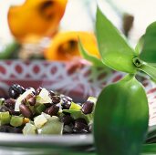 Black bean stew with green pepper (from Cuba)