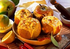 Lorraine brie apples (baked apples with cheese stuffing)