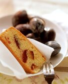 A piece of plum cake