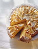 Apple cake with carrots and almonds