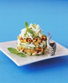 Mango and cucumber salad with crabmeat