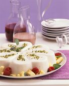 Clover leaf panna cotta for New Year's Eve