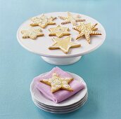 Star-shaped biscuits for Christmas