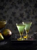 Japanese Slipper (cocktail with melon liqueur, Cointreau and lime juice)