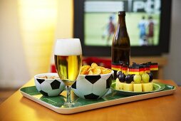Beer, snacks and nibbles for an evening of TV