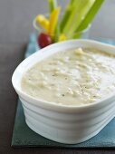 Raw vegetables with Gruyère dip