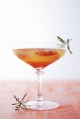 Blood orange drink with rosemary