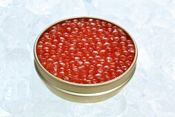 Trout caviar in tin