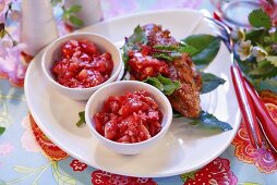 Strawberry salsa to serve with grilled meat
