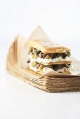 Courgette and mushroom millefeuille