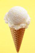Lemon ice cream cone