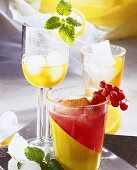 Vodka and champagne cocktails: Red Apple & Champs Èlysées