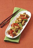 Stir-fried tofu and vegetables