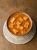 Paneer Makhni (Grilled cheese in tomato sauce, India)