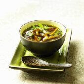 Mushroom soup with coriander