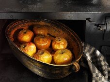 Baked apples in oven