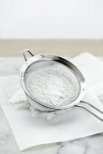 Flour in sieve