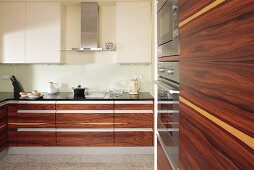 Kitchen with brown units