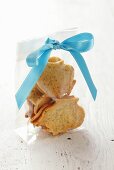 Biscuits in cellophane bag to give as a gift