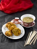 Thai fish cakes with dip