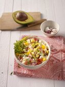 Rice salad with avocado