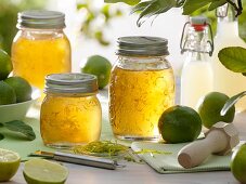 Lime jelly with lime zest