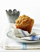 Oat and jam muffins