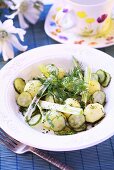 Potato salad with cucumber and dill