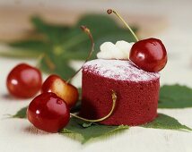 Cherry and chestnut soufflé