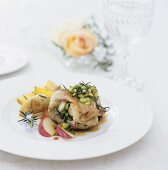 Chicken roulade with pistachios