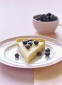 Vanilla tart with blueberries