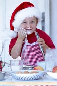 'Young baker' with flour on her face