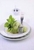 Green asparagus mousse with basil