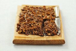 Chocolate cornflake cakes with nuts
