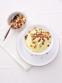 Mashed potatoes with bacon and onions