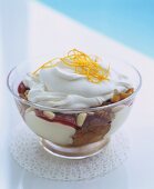 Syllabub trifle with dried fruit and nuts, UK