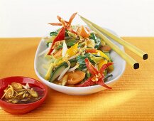 Asian vegetables with lemon grass sauce
