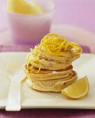 Fruit pikelets with lemon