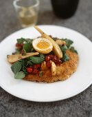Turkey escalope with water cress and cranberries