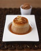 Chestnut pudding with ginger syrup