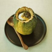 Acorn squash stuffed with lentils and ricotta