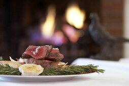 Saddle of lamb with rosemary