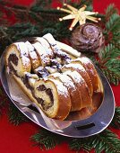 Marzipan and poppy seed stollen