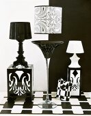 Black and white home accessories