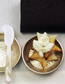 Toast stars with lime butter